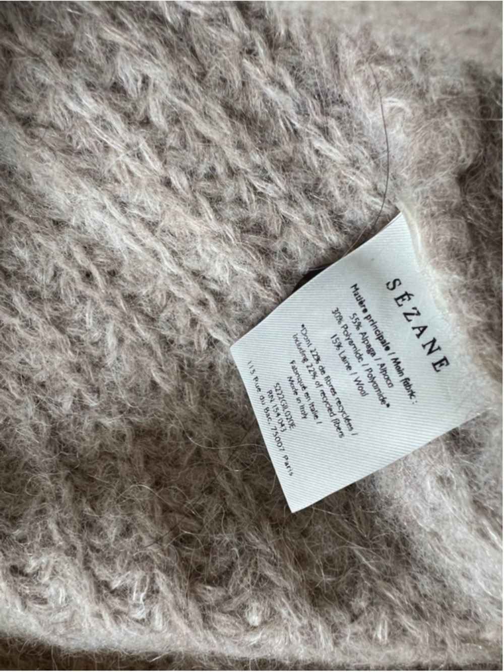 New Women's Sezane Beige Ribbed Knit Cardigan S - Picture 7 of 7